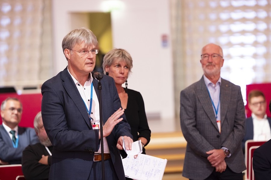 Professoren Quante, Schöne-Seifert und Taupitz während der Konferenz