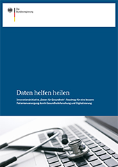 Titelblatt "Innovationsinitiative „Daten für Gesundheit“: Roadmap für eine bessere Patientenversorgung durch Gesundheitsforschung und Digitalisierung"