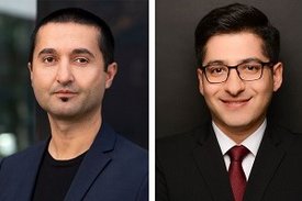 Die Epidemiologen Prof. Dr. Kayvan Bozorgmehr (li.) und Amir Mohsenpour (re.) von der Universität Bielefeld forschen zu den Folgen der Corona-Pandemie für Menschen in prekären Lebenslagen. 