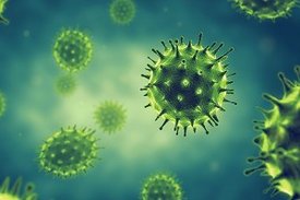 Bunte Grafik des Corona-Virus