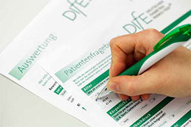 Mit dem DIfE - DEUTSCHER DIABETES-RISIKO-TEST® kann jeder Erwachsene in nur fünf Minuten sein Typ-2-Diabetes-Risiko testen. Abrufbar ist der Test unter www.dzd-ev.de.