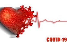 Herz mit Schriftzug Covid-19